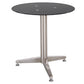 Modern Round Dining Room Table Tempered Glass Table with Pedestal Base Black 27.6"L x 27.6"W x 29.5"H Without Chairs Clearhalo ' dining_table' 'Dining Tables & Seating' 'Dining Tables' 'furn' 'furn_dining_table' 'Furniture' 'furniture_dining_table' 'Kitchen & Dining Furniture' 'kitchen&dining_furn' 'kitchen' 'kitchen_dining_table' 3704581