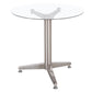 Modern Round Dining Room Table Tempered Glass Table with Pedestal Base Clear 27.6"L x 27.6"W x 29.5"H Without Chairs Clearhalo ' dining_table' 'Dining Tables & Seating' 'Dining Tables' 'furn' 'furn_dining_table' 'Furniture' 'furniture_dining_table' 'Kitchen & Dining Furniture' 'kitchen&dining_furn' 'kitchen' 'kitchen_dining_table' 3704585