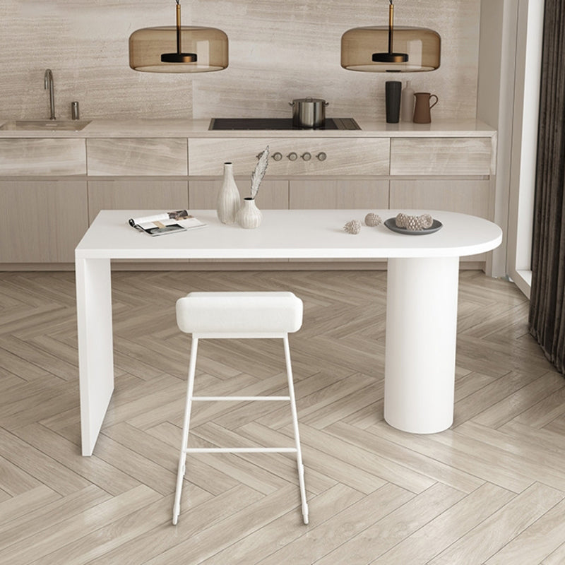 Minimalist Kitchen Irregular Shape Dining Table Solid Wood Dining Table with Double Pedestal Bases White Without Chairs Clearhalo ' dining_table' 'Dining Tables & Seating' 'Dining Tables' 'furn' 'furn_dining_table' 'Furniture' 'furniture_dining_table' 'Kitchen & Dining Furniture' 'kitchen&dining_furn' 'kitchen' 'kitchen_dining_table' 3704592