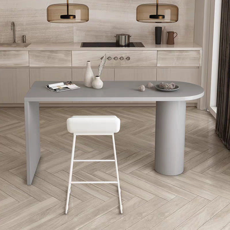 Minimalist Kitchen Irregular Shape Dining Table Solid Wood Dining Table with Double Pedestal Bases Gray Without Chairs Clearhalo ' dining_table' 'Dining Tables & Seating' 'Dining Tables' 'furn' 'furn_dining_table' 'Furniture' 'furniture_dining_table' 'Kitchen & Dining Furniture' 'kitchen&dining_furn' 'kitchen' 'kitchen_dining_table' 3704593