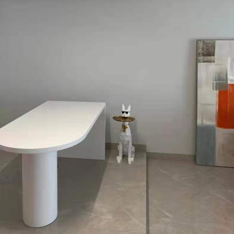 Minimalist Kitchen Irregular Shape Dining Table Solid Wood Dining Table with Double Pedestal Bases Clearhalo ' dining_table' 'Dining Tables & Seating' 'Dining Tables' 'furn' 'furn_dining_table' 'Furniture' 'furniture_dining_table' 'Kitchen & Dining Furniture' 'kitchen&dining_furn' 'kitchen' 'kitchen_dining_table' 3704598