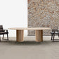Oval Double Pedestal Minimalist Dining Table Wood Color Fixed Table of Solid Wood Clearhalo ' dining_table' 'Dining Tables & Seating' 'Dining Tables' 'furn' 'furn_dining_table' 'Furniture' 'furniture_dining_table' 'Kitchen & Dining Furniture' 'kitchen&dining_furn' 'kitchen' 'kitchen_dining_table' 3704602