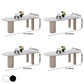Metal Contemporary Free Form Table White Marble Top Table for Dining Room and Kitchen Clearhalo ' dining_table' 'Dining Tables & Seating' 'Dining Tables' 'furn' 'furn_dining_table' 'Furniture' 'furniture_dining_table' 'Kitchen & Dining Furniture' 'kitchen&dining_furn' 'kitchen' 'kitchen_dining_table' 3704614