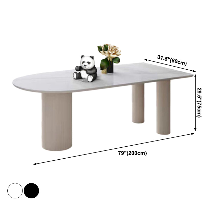 Metal Contemporary Free Form Table White Marble Top Table for Dining Room and Kitchen Clearhalo ' dining_table' 'Dining Tables & Seating' 'Dining Tables' 'furn' 'furn_dining_table' 'Furniture' 'furniture_dining_table' 'Kitchen & Dining Furniture' 'kitchen&dining_furn' 'kitchen' 'kitchen_dining_table' 3704615