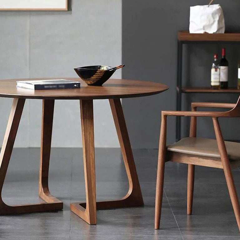 Round Double Pedestal Dinette Table Pine Solid Wood Dining Room Furniture Clearhalo ' dining_table' 'Dining Tables & Seating' 'Dining Tables' 'furn' 'furn_dining_table' 'Furniture' 'furniture_dining_table' 'Kitchen & Dining Furniture' 'kitchen&dining_furn' 'kitchen' 'kitchen_dining_table' 3704620