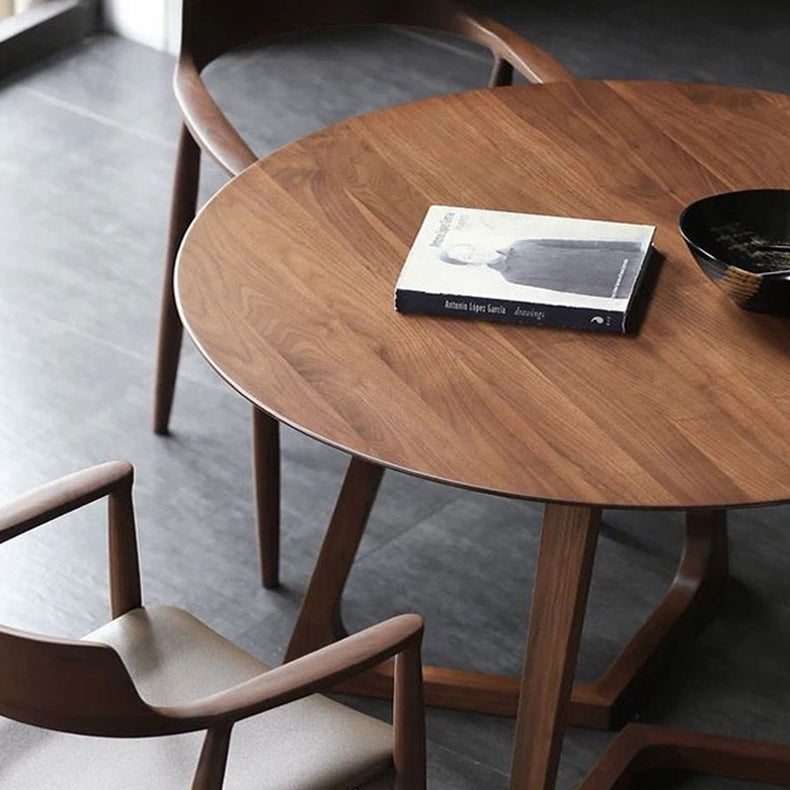 Round Double Pedestal Dinette Table Pine Solid Wood Dining Room Furniture Clearhalo ' dining_table' 'Dining Tables & Seating' 'Dining Tables' 'furn' 'furn_dining_table' 'Furniture' 'furniture_dining_table' 'Kitchen & Dining Furniture' 'kitchen&dining_furn' 'kitchen' 'kitchen_dining_table' 3704623