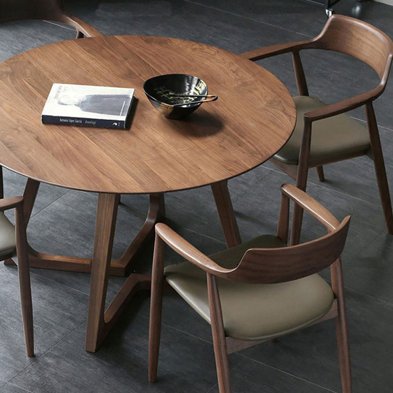 Round Double Pedestal Dinette Table Pine Solid Wood Dining Room Furniture Clearhalo ' dining_table' 'Dining Tables & Seating' 'Dining Tables' 'furn' 'furn_dining_table' 'Furniture' 'furniture_dining_table' 'Kitchen & Dining Furniture' 'kitchen&dining_furn' 'kitchen' 'kitchen_dining_table' 3704624