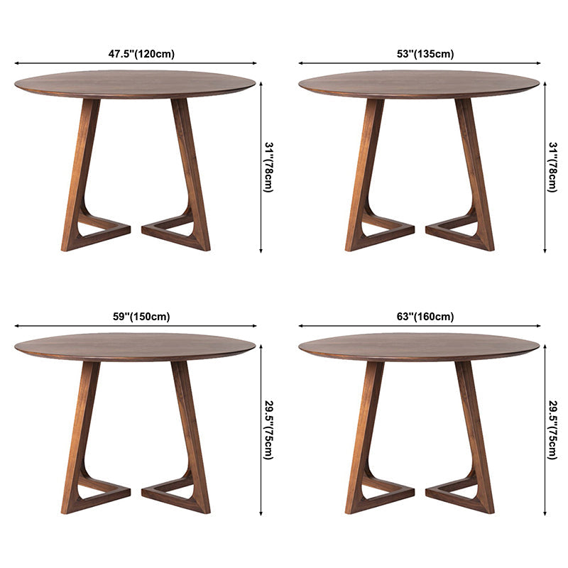 Round Double Pedestal Dinette Table Pine Solid Wood Dining Room Furniture Clearhalo ' dining_table' 'Dining Tables & Seating' 'Dining Tables' 'furn' 'furn_dining_table' 'Furniture' 'furniture_dining_table' 'Kitchen & Dining Furniture' 'kitchen&dining_furn' 'kitchen' 'kitchen_dining_table' 3704626