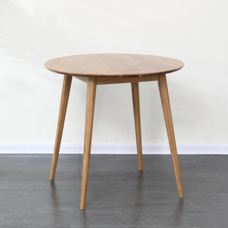Contemporary Round Dining Room Table Oak Solid Wood Table for Home Use Clearhalo ' dining_table' 'Dining Tables & Seating' 'Dining Tables' 'furn' 'furn_dining_table' 'Furniture' 'furniture_dining_table' 'Kitchen & Dining Furniture' 'kitchen&dining_furn' 'kitchen' 'kitchen_dining_table' 3704630