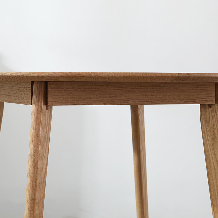 Contemporary Round Dining Room Table Oak Solid Wood Table for Home Use Clearhalo ' dining_table' 'Dining Tables & Seating' 'Dining Tables' 'furn' 'furn_dining_table' 'Furniture' 'furniture_dining_table' 'Kitchen & Dining Furniture' 'kitchen&dining_furn' 'kitchen' 'kitchen_dining_table' 3704636