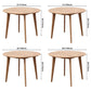 Contemporary Round Dining Room Table Oak Solid Wood Table for Home Use Clearhalo ' dining_table' 'Dining Tables & Seating' 'Dining Tables' 'furn' 'furn_dining_table' 'Furniture' 'furniture_dining_table' 'Kitchen & Dining Furniture' 'kitchen&dining_furn' 'kitchen' 'kitchen_dining_table' 3704638