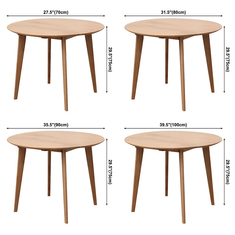Contemporary Round Dining Room Table Oak Solid Wood Table for Home Use Clearhalo ' dining_table' 'Dining Tables & Seating' 'Dining Tables' 'furn' 'furn_dining_table' 'Furniture' 'furniture_dining_table' 'Kitchen & Dining Furniture' 'kitchen&dining_furn' 'kitchen' 'kitchen_dining_table' 3704638