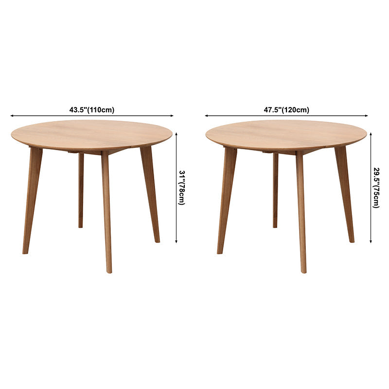 Contemporary Round Dining Room Table Oak Solid Wood Table for Home Use Clearhalo ' dining_table' 'Dining Tables & Seating' 'Dining Tables' 'furn' 'furn_dining_table' 'Furniture' 'furniture_dining_table' 'Kitchen & Dining Furniture' 'kitchen&dining_furn' 'kitchen' 'kitchen_dining_table' 3704639