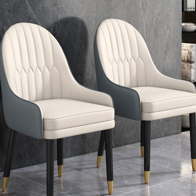 Metal Scandinavian Style Dining Chairs Dining Room Parsons Chair with Arm Clearhalo ' kitchen&dining_furn' 'Dining Chairs' 'Dining Tables & Seating' 'dining_chair' 'furn' 'furn_dining_chair' 'Furniture' 'furniture_dining_chair' 'Kitchen & Dining Furniture' 'kitchen' 3704643