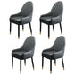 Metal Scandinavian Style Dining Chairs Dining Room Parsons Chair with Arm Grey 4 Piece Set Clearhalo ' kitchen&dining_furn' 'Dining Chairs' 'Dining Tables & Seating' 'dining_chair' 'furn' 'furn_dining_chair' 'Furniture' 'furniture_dining_chair' 'Kitchen & Dining Furniture' 'kitchen' 3704647