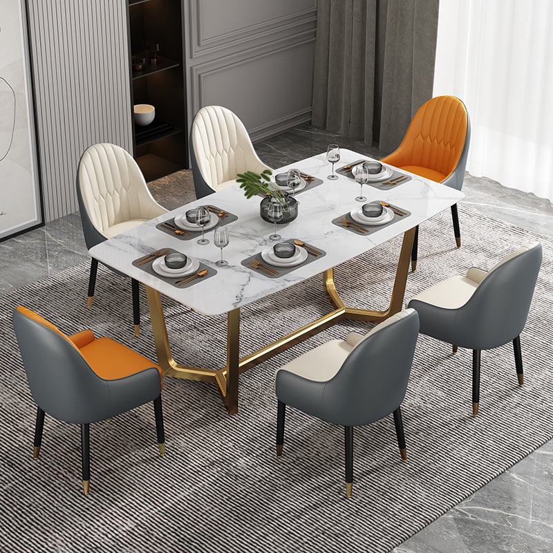 Metal Scandinavian Style Dining Chairs Dining Room Parsons Chair with Arm Clearhalo ' kitchen&dining_furn' 'Dining Chairs' 'Dining Tables & Seating' 'dining_chair' 'furn' 'furn_dining_chair' 'Furniture' 'furniture_dining_chair' 'Kitchen & Dining Furniture' 'kitchen' 3704649