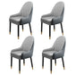 Metal Scandinavian Style Dining Chairs Dining Room Parsons Chair with Arm Light Gray 4 Piece Set Clearhalo ' kitchen&dining_furn' 'Dining Chairs' 'Dining Tables & Seating' 'dining_chair' 'furn' 'furn_dining_chair' 'Furniture' 'furniture_dining_chair' 'Kitchen & Dining Furniture' 'kitchen' 3704654