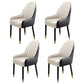 Metal Scandinavian Style Dining Chairs Dining Room Parsons Chair with Arm White-Black 4 Piece Set Clearhalo ' kitchen&dining_furn' 'Dining Chairs' 'Dining Tables & Seating' 'dining_chair' 'furn' 'furn_dining_chair' 'Furniture' 'furniture_dining_chair' 'Kitchen & Dining Furniture' 'kitchen' 3704669