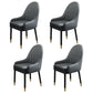 Metal Scandinavian Style Dining Chairs Dining Room Parsons Chair with Arm Gray Black 4 Piece Set Clearhalo ' kitchen&dining_furn' 'Dining Chairs' 'Dining Tables & Seating' 'dining_chair' 'furn' 'furn_dining_chair' 'Furniture' 'furniture_dining_chair' 'Kitchen & Dining Furniture' 'kitchen' 3704672