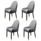 Metal Scandinavian Style Dining Chairs Dining Room Parsons Chair with Arm Light Gray-Black 4 Piece Set Clearhalo ' kitchen&dining_furn' 'Dining Chairs' 'Dining Tables & Seating' 'dining_chair' 'furn' 'furn_dining_chair' 'Furniture' 'furniture_dining_chair' 'Kitchen & Dining Furniture' 'kitchen' 3704675