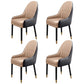 Metal Scandinavian Style Dining Chairs Dining Room Parsons Chair with Arm Khaki-Black 4 Piece Set Clearhalo ' kitchen&dining_furn' 'Dining Chairs' 'Dining Tables & Seating' 'dining_chair' 'furn' 'furn_dining_chair' 'Furniture' 'furniture_dining_chair' 'Kitchen & Dining Furniture' 'kitchen' 3704684