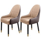 Metal Scandinavian Style Dining Chairs Dining Room Parsons Chair with Arm Brown-Khaki 2 Piece Set Clearhalo ' kitchen&dining_furn' 'Dining Chairs' 'Dining Tables & Seating' 'dining_chair' 'furn' 'furn_dining_chair' 'Furniture' 'furniture_dining_chair' 'Kitchen & Dining Furniture' 'kitchen' 3704692