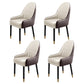 Metal Scandinavian Style Dining Chairs Dining Room Parsons Chair with Arm Beige-Coffee 4 Piece Set Clearhalo ' kitchen&dining_furn' 'Dining Chairs' 'Dining Tables & Seating' 'dining_chair' 'furn' 'furn_dining_chair' 'Furniture' 'furniture_dining_chair' 'Kitchen & Dining Furniture' 'kitchen' 3704699