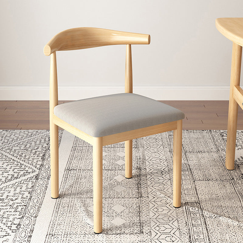 Contemporary Style Metal Chair Kitchen Dining Room Open Back Side Chairs Natural Gray 1 Piece Clearhalo ' kitchen&dining_furn' 'Dining Chairs' 'Dining Tables & Seating' 'dining_chair' 'furn' 'furn_dining_chair' 'Furniture' 'furniture_dining_chair' 'Kitchen & Dining Furniture' 'kitchen' 3704715