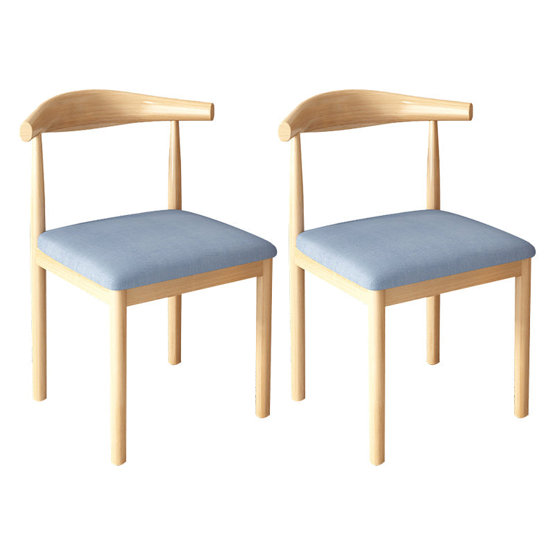 Contemporary Style Metal Chair Kitchen Dining Room Open Back Side Chairs Natural Blue 2 Piece Set Clearhalo ' kitchen&dining_furn' 'Dining Chairs' 'Dining Tables & Seating' 'dining_chair' 'furn' 'furn_dining_chair' 'Furniture' 'furniture_dining_chair' 'Kitchen & Dining Furniture' 'kitchen' 3704731