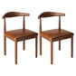 Contemporary Style Metal Chair Kitchen Dining Room Open Back Side Chairs Walnut Brown 2 Piece Set Clearhalo ' kitchen&dining_furn' 'Dining Chairs' 'Dining Tables & Seating' 'dining_chair' 'furn' 'furn_dining_chair' 'Furniture' 'furniture_dining_chair' 'Kitchen & Dining Furniture' 'kitchen' 3704740