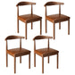 Contemporary Style Metal Chair Kitchen Dining Room Open Back Side Chairs Walnut Brown 4 Piece Set Clearhalo ' kitchen&dining_furn' 'Dining Chairs' 'Dining Tables & Seating' 'dining_chair' 'furn' 'furn_dining_chair' 'Furniture' 'furniture_dining_chair' 'Kitchen & Dining Furniture' 'kitchen' 3704741