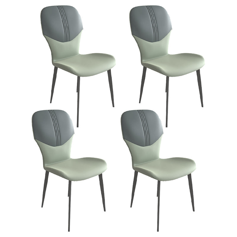 Contemporary Style Metal Dining Chairs Wingback Side Chairs for Kitchen Light Green 4 Piece Set Clearhalo ' kitchen&dining_furn' 'Dining Chairs' 'Dining Tables & Seating' 'dining_chair' 'furn' 'furn_dining_chair' 'Furniture' 'furniture_dining_chair' 'Kitchen & Dining Furniture' 'kitchen' 3704753