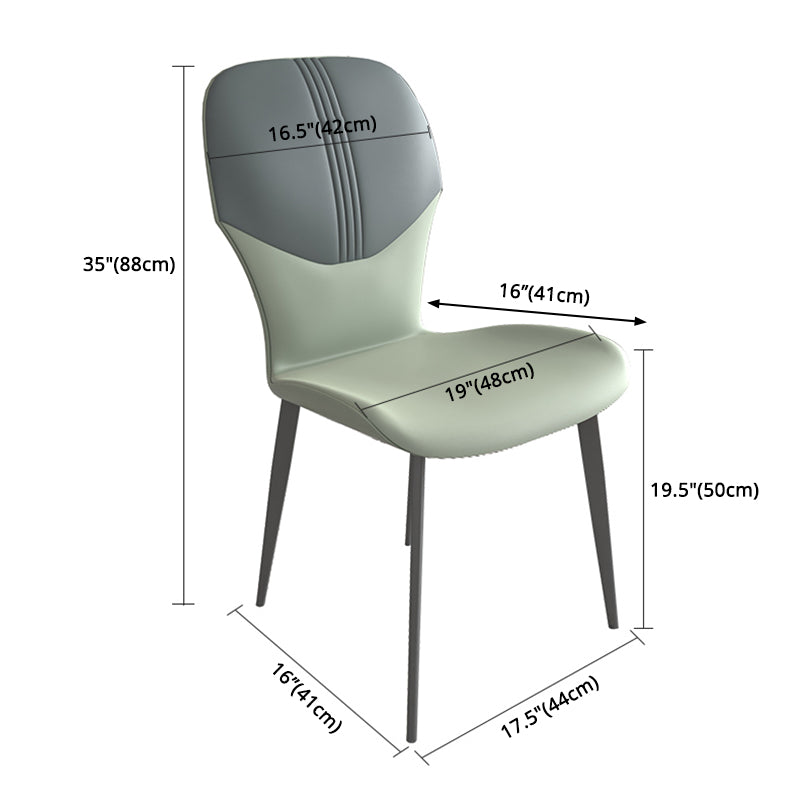 Contemporary Style Metal Dining Chairs Wingback Side Chairs for Kitchen Clearhalo ' kitchen&dining_furn' 'Dining Chairs' 'Dining Tables & Seating' 'dining_chair' 'furn' 'furn_dining_chair' 'Furniture' 'furniture_dining_chair' 'Kitchen & Dining Furniture' 'kitchen' 3704760