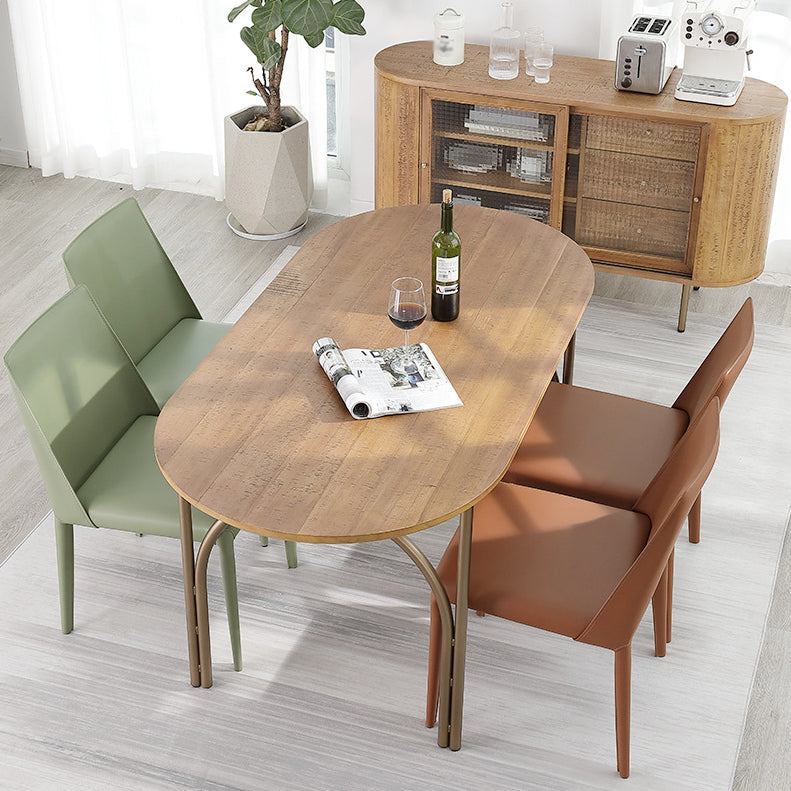 Modern Style Solid Wood Dining Table Brown Oval Table with 4 Legs for Dinning Room Clearhalo ' dining_table' 'Dining Tables & Seating' 'Dining Tables' 'furn' 'furn_dining_table' 'Furniture' 'furniture_dining_table' 'Kitchen & Dining Furniture' 'kitchen&dining_furn' 'kitchen' 'kitchen_dining_table' 3704787
