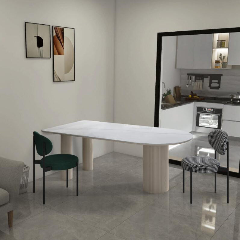 Metal Modern Free Form Dining Table Marble Top Table for Dining Room and Kitchen Clearhalo ' dining_table' 'Dining Tables & Seating' 'Dining Tables' 'furn' 'furn_dining_table' 'Furniture' 'furniture_dining_table' 'Kitchen & Dining Furniture' 'kitchen&dining_furn' 'kitchen' 'kitchen_dining_table' 3704811