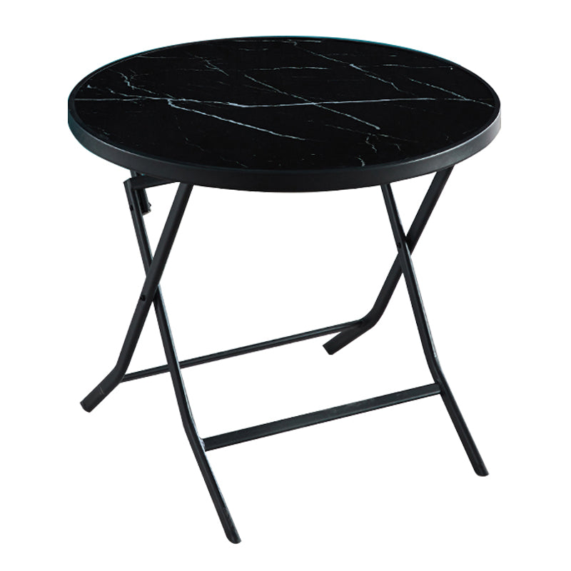 Modern Style Glass Kitchen Dining Table Black Table with Black Frame for Home Round Without Chairs Clearhalo ' dining_table' 'Dining Tables & Seating' 'Dining Tables' 'furn' 'furn_dining_table' 'Furniture' 'furniture_dining_table' 'Kitchen & Dining Furniture' 'kitchen&dining_furn' 'kitchen' 'kitchen_dining_table' 3704820