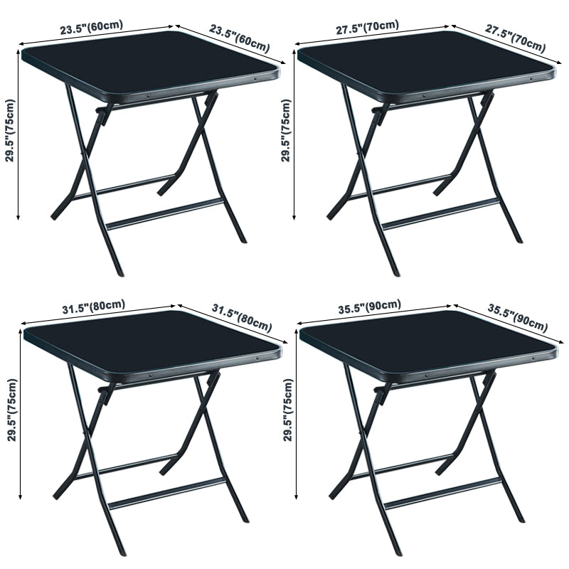 Modern Style Glass Kitchen Dining Table Black Table with Black Frame for Home Clearhalo ' dining_table' 'Dining Tables & Seating' 'Dining Tables' 'furn' 'furn_dining_table' 'Furniture' 'furniture_dining_table' 'Kitchen & Dining Furniture' 'kitchen&dining_furn' 'kitchen' 'kitchen_dining_table' 3704826