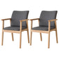 Contemporary Rubberwood Solid Back Arm Chair Matte Finish Wood Dining Chair with Natural Legs Grey 2 Piece Set Clearhalo ' kitchen&dining_furn' 'Dining Chairs' 'Dining Tables & Seating' 'dining_chair' 'furn' 'furn_dining_chair' 'Furniture' 'furniture_dining_chair' 'Kitchen & Dining Furniture' 'kitchen' 3704829