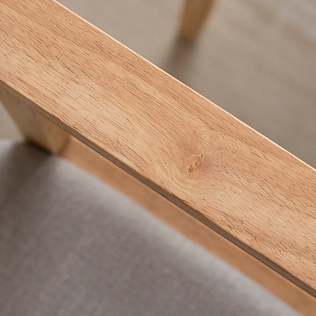 Contemporary Rubberwood Solid Back Arm Chair Matte Finish Wood Dining Chair with Natural Legs Clearhalo ' kitchen&dining_furn' 'Dining Chairs' 'Dining Tables & Seating' 'dining_chair' 'furn' 'furn_dining_chair' 'Furniture' 'furniture_dining_chair' 'Kitchen & Dining Furniture' 'kitchen' 3704837