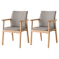Contemporary Rubberwood Solid Back Arm Chair Matte Finish Wood Dining Chair with Natural Legs Smoke Gray 2 Piece Set Clearhalo ' kitchen&dining_furn' 'Dining Chairs' 'Dining Tables & Seating' 'dining_chair' 'furn' 'furn_dining_chair' 'Furniture' 'furniture_dining_chair' 'Kitchen & Dining Furniture' 'kitchen' 3704841