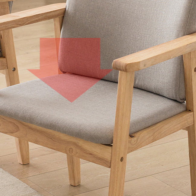 Contemporary Rubberwood Solid Back Arm Chair Matte Finish Wood Dining Chair with Natural Legs Clearhalo ' kitchen&dining_furn' 'Dining Chairs' 'Dining Tables & Seating' 'dining_chair' 'furn' 'furn_dining_chair' 'Furniture' 'furniture_dining_chair' 'Kitchen & Dining Furniture' 'kitchen' 3704842