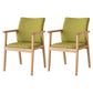 Contemporary Rubberwood Solid Back Arm Chair Matte Finish Wood Dining Chair with Natural Legs Fruit Green 2 Piece Set Clearhalo ' kitchen&dining_furn' 'Dining Chairs' 'Dining Tables & Seating' 'dining_chair' 'furn' 'furn_dining_chair' 'Furniture' 'furniture_dining_chair' 'Kitchen & Dining Furniture' 'kitchen' 3704853