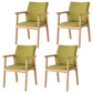 Contemporary Rubberwood Solid Back Arm Chair Matte Finish Wood Dining Chair with Natural Legs Fruit Green 4 Piece Set Clearhalo ' kitchen&dining_furn' 'Dining Chairs' 'Dining Tables & Seating' 'dining_chair' 'furn' 'furn_dining_chair' 'Furniture' 'furniture_dining_chair' 'Kitchen & Dining Furniture' 'kitchen' 3704854