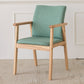 Contemporary Rubberwood Solid Back Arm Chair Matte Finish Wood Dining Chair with Natural Legs Mint Green 1 Piece Clearhalo ' kitchen&dining_furn' 'Dining Chairs' 'Dining Tables & Seating' 'dining_chair' 'furn' 'furn_dining_chair' 'Furniture' 'furniture_dining_chair' 'Kitchen & Dining Furniture' 'kitchen' 3704855