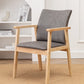 Contemporary Rubberwood Solid Back Arm Chair Matte Finish Wood Dining Chair with Natural Legs Dark Gray 1 Piece Clearhalo ' kitchen&dining_furn' 'Dining Chairs' 'Dining Tables & Seating' 'dining_chair' 'furn' 'furn_dining_chair' 'Furniture' 'furniture_dining_chair' 'Kitchen & Dining Furniture' 'kitchen' 3704858