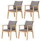 Contemporary Rubberwood Solid Back Arm Chair Matte Finish Wood Dining Chair with Natural Legs Dark Gray 4 Piece Set Clearhalo ' kitchen&dining_furn' 'Dining Chairs' 'Dining Tables & Seating' 'dining_chair' 'furn' 'furn_dining_chair' 'Furniture' 'furniture_dining_chair' 'Kitchen & Dining Furniture' 'kitchen' 3704860
