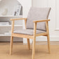 Contemporary Rubberwood Solid Back Arm Chair Matte Finish Wood Dining Chair with Natural Legs Gray-White 1 Piece Clearhalo ' kitchen&dining_furn' 'Dining Chairs' 'Dining Tables & Seating' 'dining_chair' 'furn' 'furn_dining_chair' 'Furniture' 'furniture_dining_chair' 'Kitchen & Dining Furniture' 'kitchen' 3704861