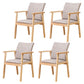 Contemporary Rubberwood Solid Back Arm Chair Matte Finish Wood Dining Chair with Natural Legs Gray-White 4 Piece Set Clearhalo ' kitchen&dining_furn' 'Dining Chairs' 'Dining Tables & Seating' 'dining_chair' 'furn' 'furn_dining_chair' 'Furniture' 'furniture_dining_chair' 'Kitchen & Dining Furniture' 'kitchen' 3704863