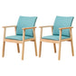 Contemporary Rubberwood Solid Back Arm Chair Matte Finish Wood Dining Chair with Natural Legs Green 2 Piece Set Clearhalo ' kitchen&dining_furn' 'Dining Chairs' 'Dining Tables & Seating' 'dining_chair' 'furn' 'furn_dining_chair' 'Furniture' 'furniture_dining_chair' 'Kitchen & Dining Furniture' 'kitchen' 3704865