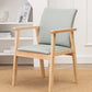 Contemporary Rubberwood Solid Back Arm Chair Matte Finish Wood Dining Chair with Natural Legs Gray-Green 1 Piece Clearhalo ' kitchen&dining_furn' 'Dining Chairs' 'Dining Tables & Seating' 'dining_chair' 'furn' 'furn_dining_chair' 'Furniture' 'furniture_dining_chair' 'Kitchen & Dining Furniture' 'kitchen' 3704870